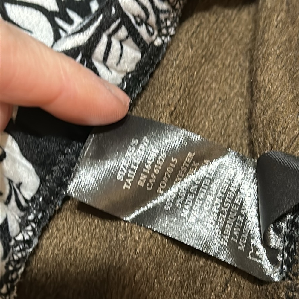 Sugar Skull Print Fur Lined thermal Leggings, XS - Picture 3 of 5